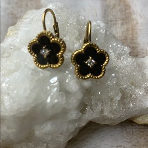 Enamel and crystal earrings